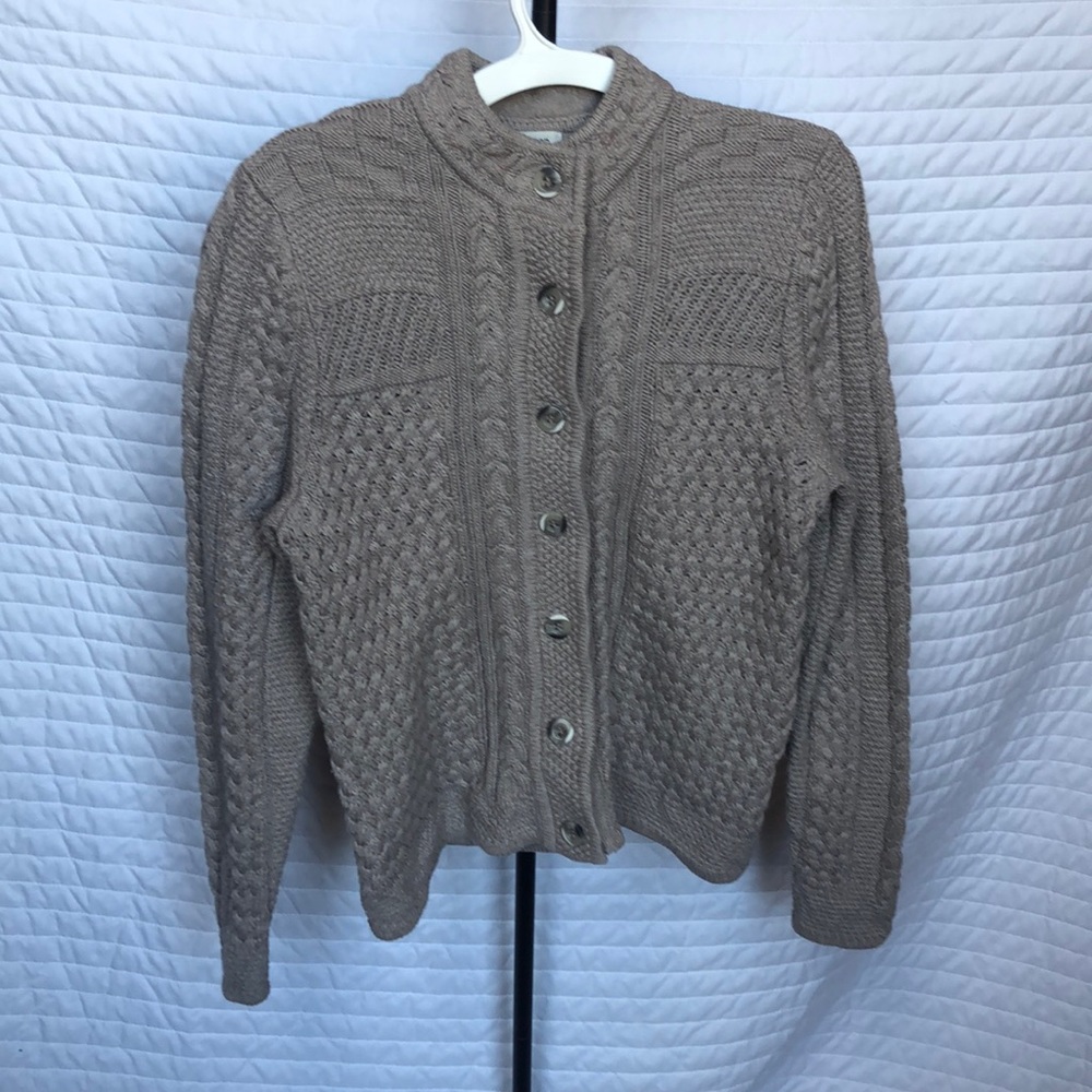 L.L. Bean Thick cable knit cardigan